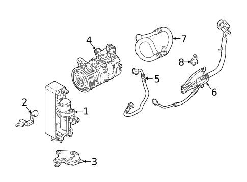 Condenser, Compressor & Lines for 2020 BMW M240i #0
