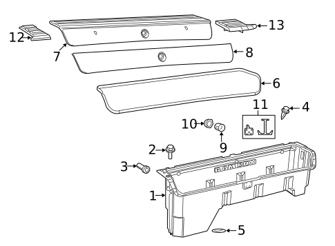Stowage Compartment for 2012 Ram 2500 #0