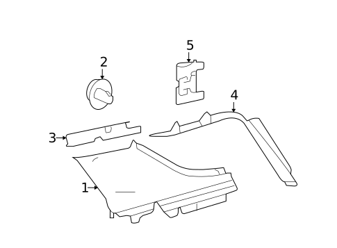 Interior Trim - Quarter Panels for 2008 Mercedes-Benz ML320 #0