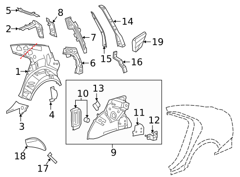 Inner Structure for 2014 Cadillac ATS #0