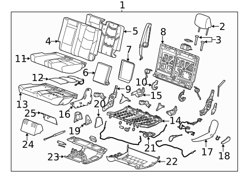 Second Row Seats for 2020 GMC Yukon #0