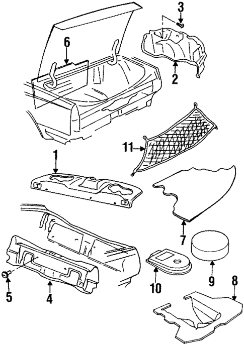 Interior Trim - Rear Body for 1997 Buick LeSabre #0