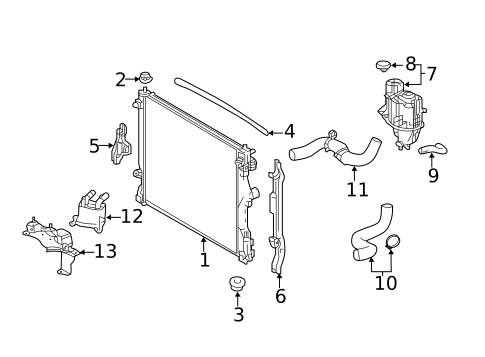 Radiator & Components for 2020 Lexus ES300h #7