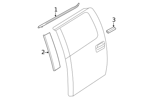 Exterior Trim - Rear Door for 2012 Ford F-150 #0