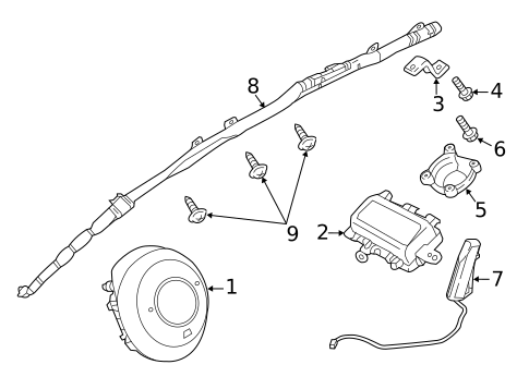 Air Bag Components for 2021 Mazda CX-3 #1