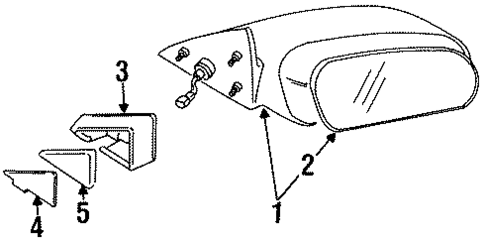 Outside Mirrors for 2000 Chrysler Sebring #0