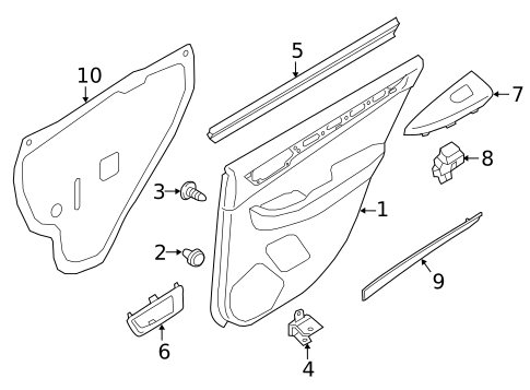 Rear Door for 2019 Subaru Legacy #2