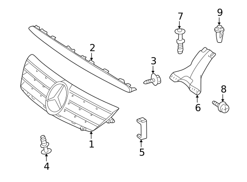 Bumper & Components - Front for 2005 Mercedes-Benz C320 #7