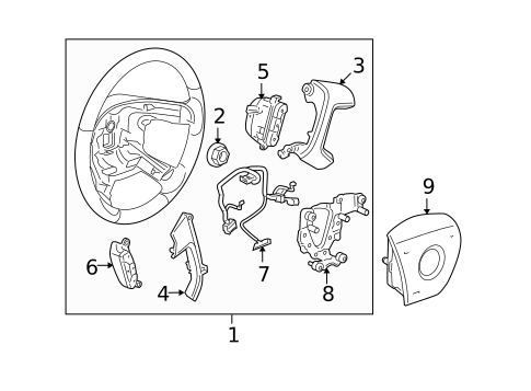 Steering Wheel & Trim for 2011 Chevrolet Suburban 1500 #1