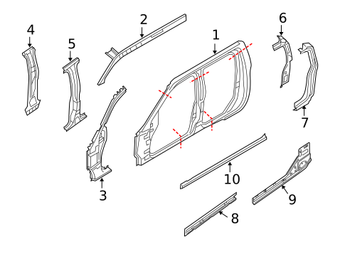 Hinge Pillar for 2009 Suzuki Equator #1
