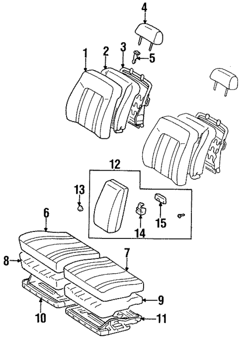 Front Seat Components for 1995 Toyota Avalon #0