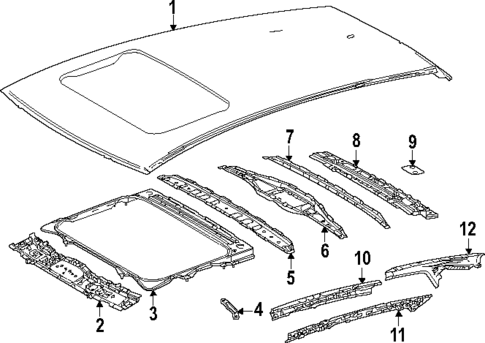 Roof & Components for 2025 Lexus RX350h #2