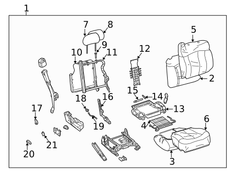 Rear Seat Components for 2007 Chevrolet Silverado 1500 Classic #6