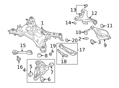 Rear Suspension for 2009 INFINITI EX35 #1