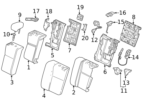 Rear Seat Components for 2025 Lexus RC350 #0