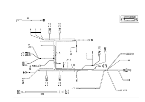 Cable Harness for Radio, Loudspeaker and CD-Player for 1998 Mercedes-Benz E430 #1