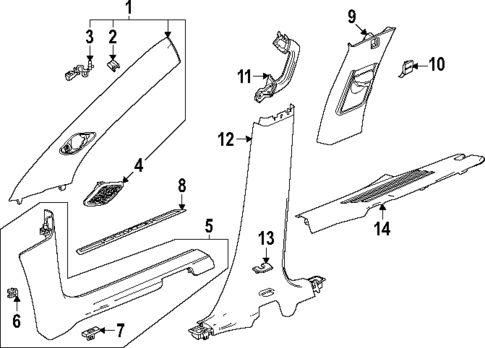 Interior Trim - Pillars for 2025 Chevrolet Traverse #0