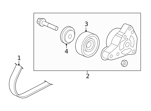 Belts & Pulleys for 2005 Honda Accord #1