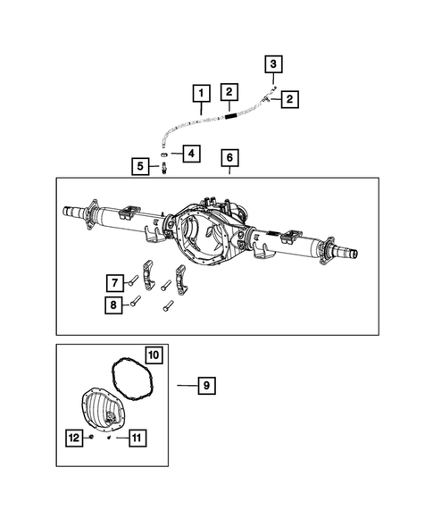 Rear Axle: Housing, Differential and Vent for 2024 Ram 3500 #4