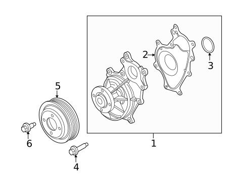 Water Pump for 2012 Ford Mustang #1