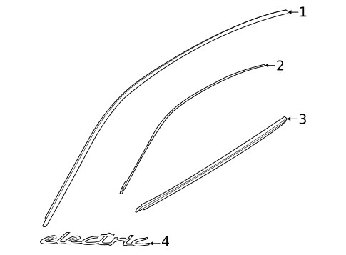 Exterior Trim - Front Door for 2023 Porsche Taycan #1