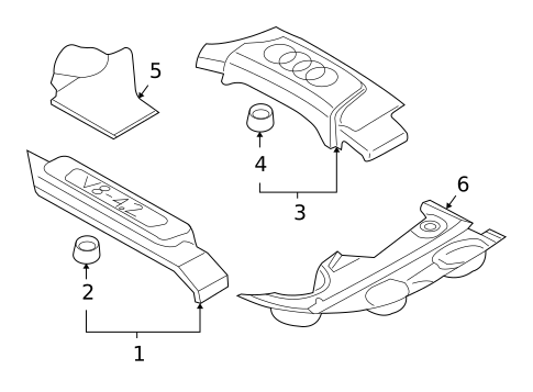 Engine Appearance Cover for 2004 Audi S4 #0
