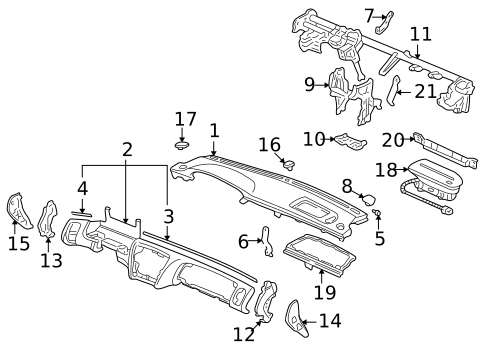 Instrument Panel for 2000 Honda Accord #1