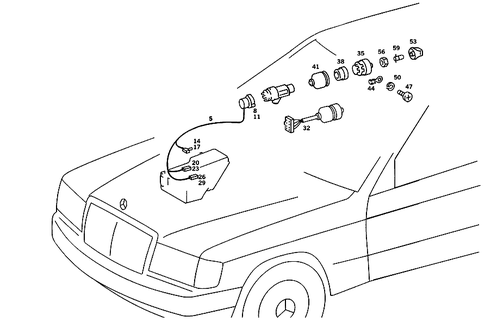 Electric Cables Used for Starting and Light Switches for 1991 Mercedes-Benz 190E #0