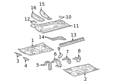 Floor & Rails for 2011 Toyota Yaris #2
