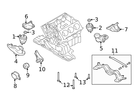Engine & Trans Mounting for 2007 Audi A4 Quattro #1