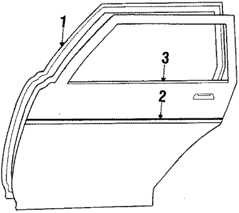 Door & Components for 1989 Toyota Camry #1