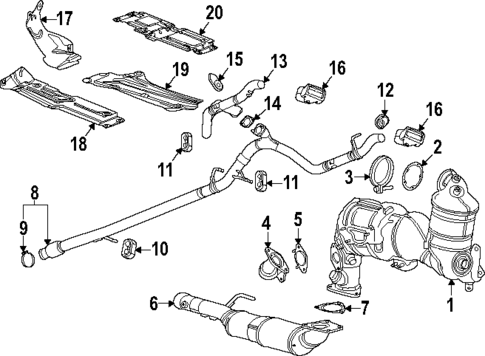 Exhaust Components for 2021 GMC Sierra 1500 #5