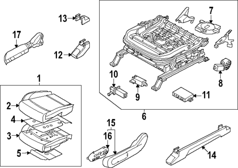 Driver Seat Components for 2025 Kia EV9 #1