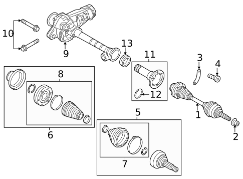 Carrier & Front Axles for 2015 Volkswagen Touareg #0