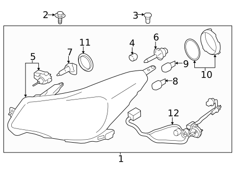 Headlamp Components for 2016 Subaru Forester #0