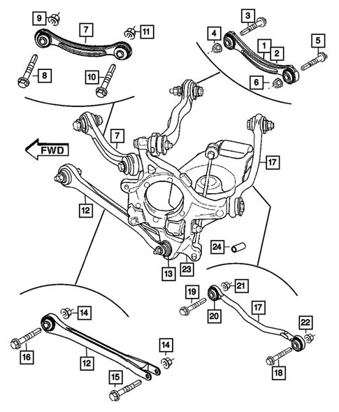 Rear Suspension and Cradle for 2013 Chrysler 300 #1