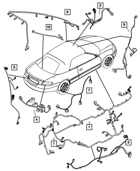 Wiring-Body & Accessories for 2004 Dodge Stratus #1