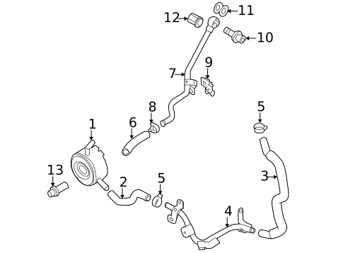 Oil Cooler for 2012 Nissan Quest #0