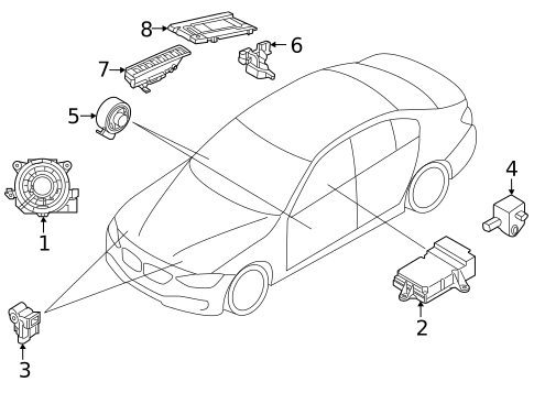 Air Bag Components for 2022 BMW 430i Gran Coupe #4