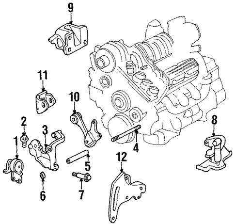 Engine & Trans Mounting for 1997 Buick LeSabre #0