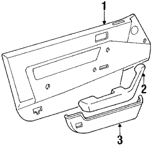 Door Trim Panel for 1987 Honda Accord #1