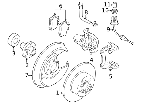 Rear Brakes for 1999 Volkswagen Passat #1