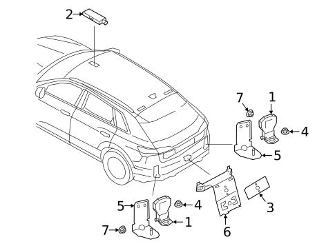 Antenna & Radio for 2020 Audi e-tron Sportback #2