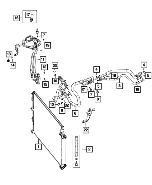 Air Conditioner and Heater Plumbing for 2019 Jeep Cherokee #0