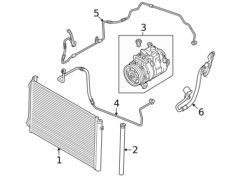 Condenser, Compressor & Lines for 2011 BMW 128i #0