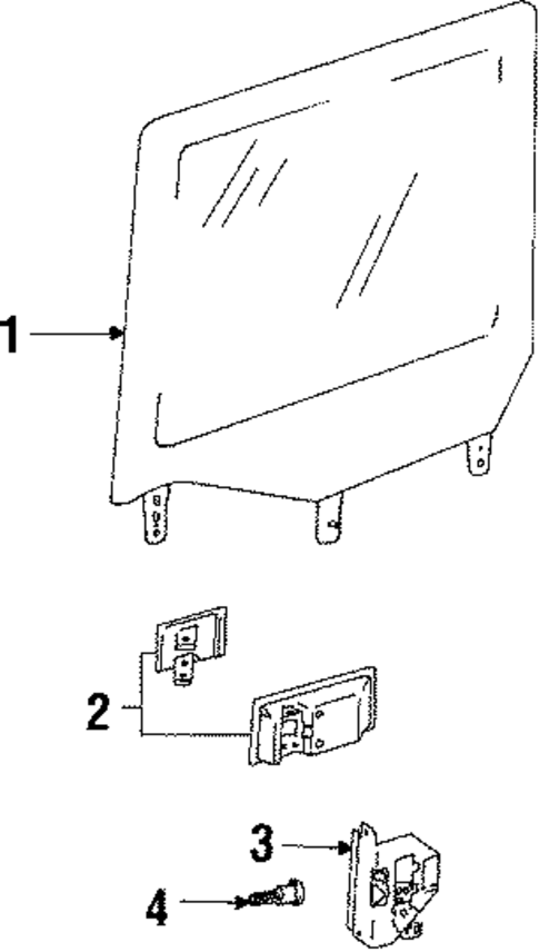 Glass - Door for 1988 Jeep Wrangler #1