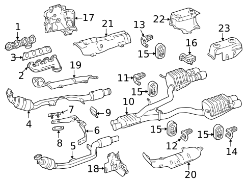 Exhaust Components for 2016 Mercedes-Benz SLK55 AMG #1