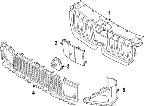 Grille & Components for 2025 BMW X1 #0
