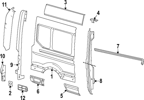 Side Panel & Components for 2025 Ford Transit-250 #0