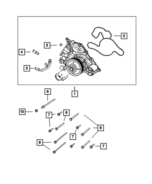 Water Pump and Related Parts for 2015 Ram 3500 #1